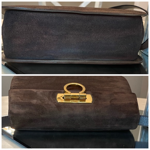 Ferragamo brown suede crossbody *Rehabbed* - Picture 5 of 16